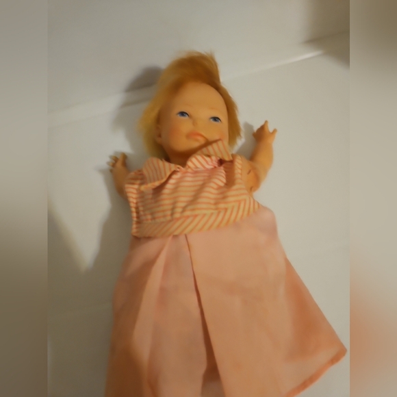 Vintage 1967 Newborn Thumbelina Doll by IDEAL , Working Pull String,Original Otf - Picture 2 of 10